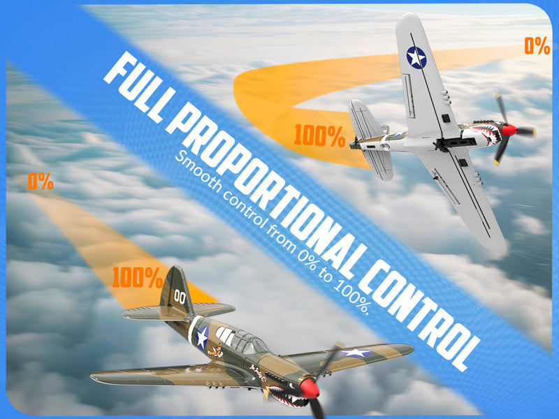 VOLANTEXRC Warhawk P40 (RTF) 4CH 400mm pour débutant (15.7'') 76113