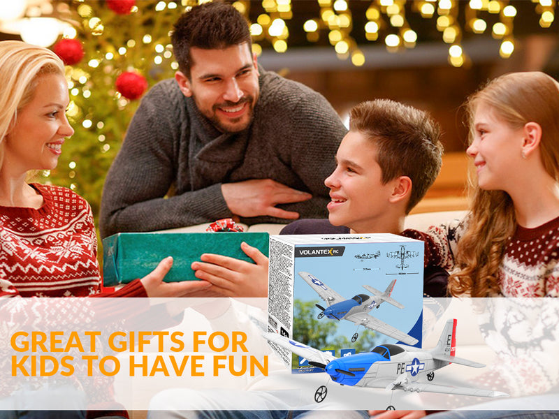 VOLANTEXRC P51D Mustang (RTF) 2CH 400mm Pour enfant débutant (15.7'') 76203