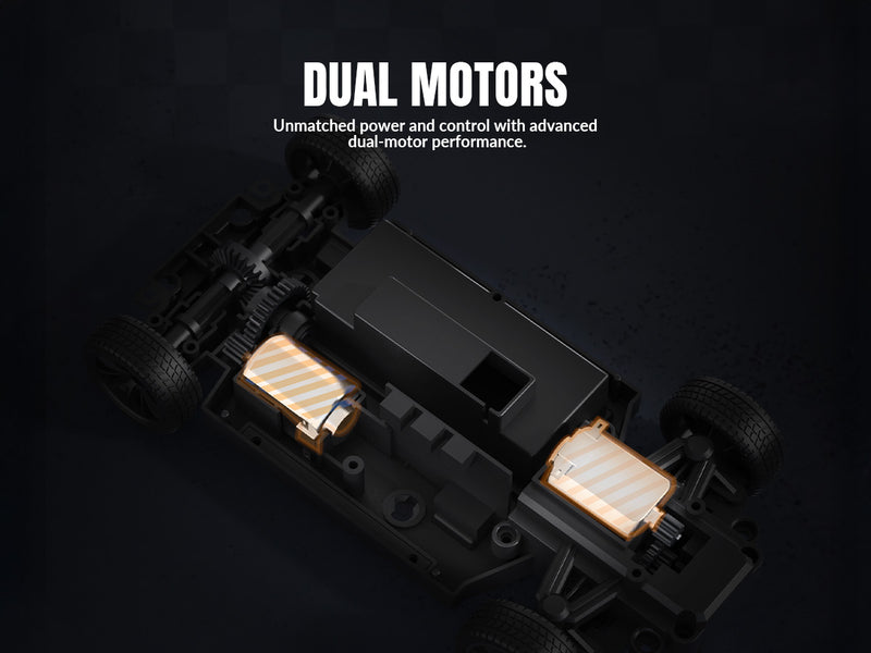 Race 1:20 RC Drift Car 4wd, 2 batteries, double moteur rouge
