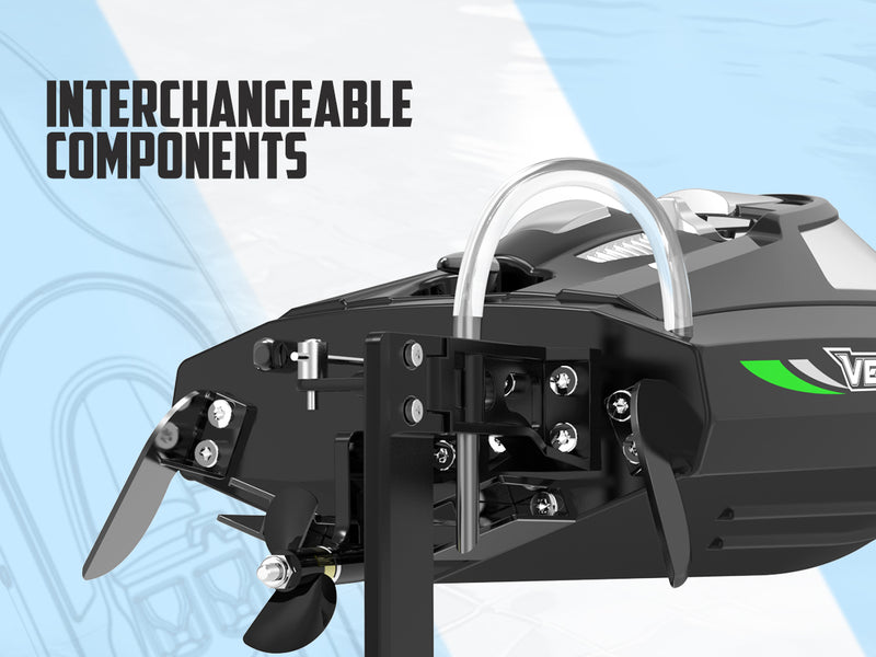 VOLANTEXRC Vector S Bateau RC à grande vitesse avec fonction de redressement automatique et d'inversion pour piscine et lac (797-4 Noir)