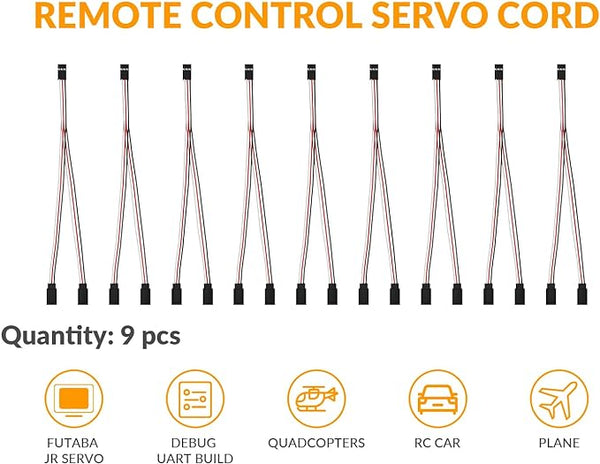 9pc C-Y Line Servo Extension Cables for RC Models