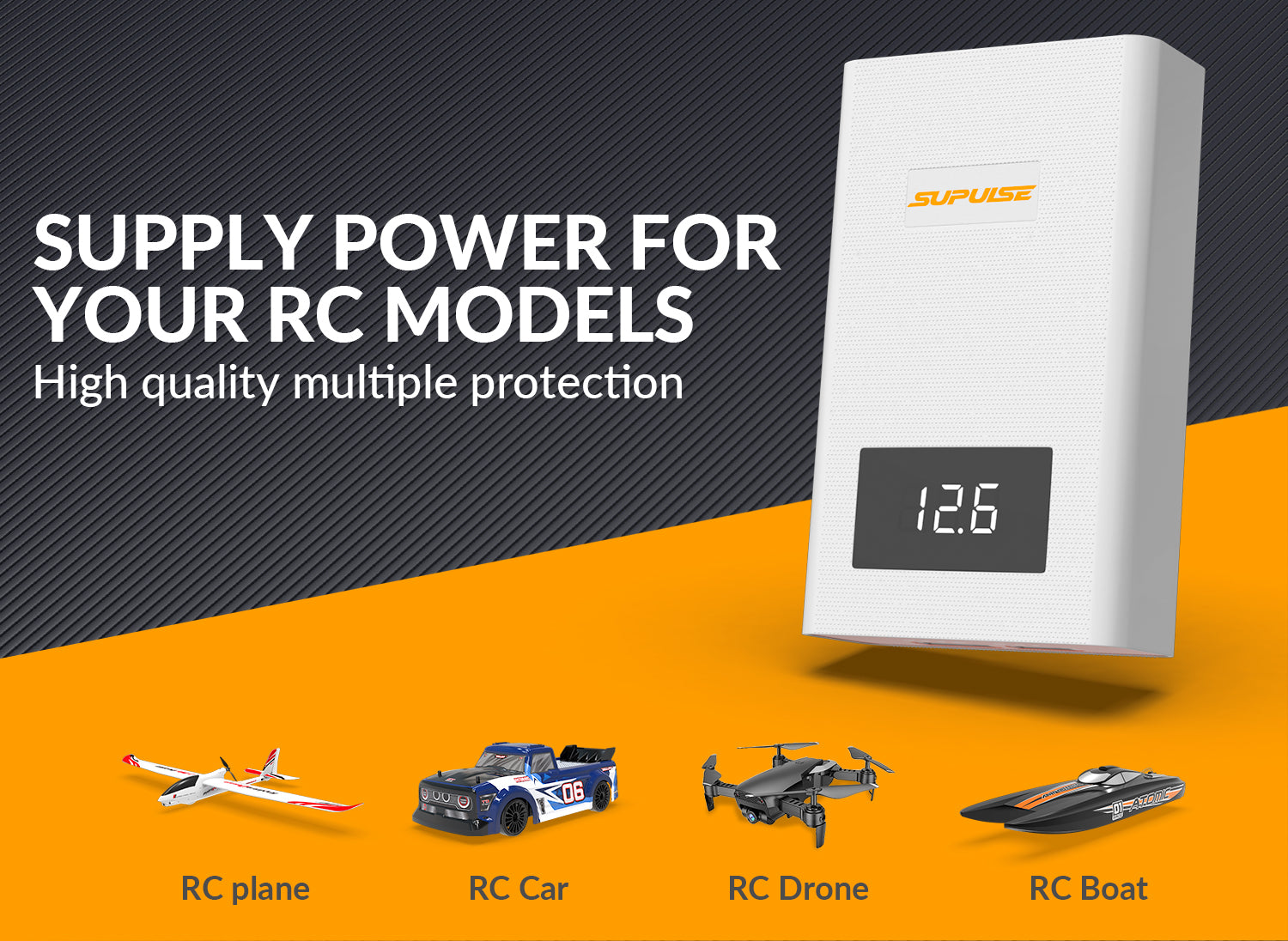 SUPULSE A4 Lipo Balance Charger - 40W, 3S-4S, AC 11.1V/14.8V Quick Charge-EXHOBBY LIMITED.