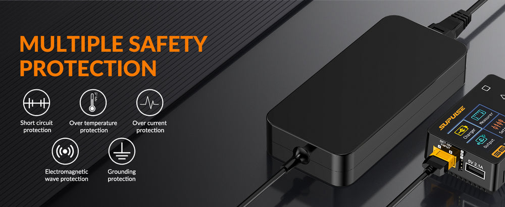 SUPULSE ADP200 200W XT60 Plug Power Adapter 19.5V Output AC 100-240V 50/60Hz for Planes