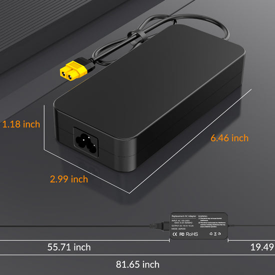 SUPULSE ADP200 200W XT60 Plug Power Adapter 19.5V Output AC 100-240V 50/60Hz for Planes-EXHOBBY LIMITED.