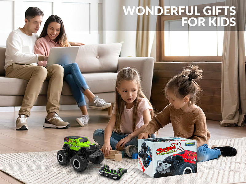 STEMTRON Amphibious (RTR) 1:20 Monster Truck Green For 3-8 Year Kids 917GB2