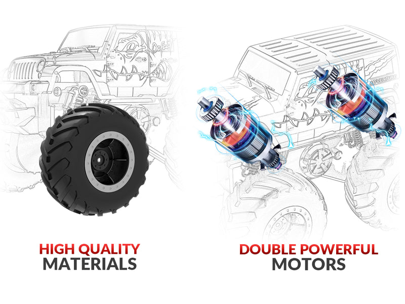 STEMTRON Amphibious (RTR) 1:20 Monster Truck Red For 3-8 Year Kids 917RB2