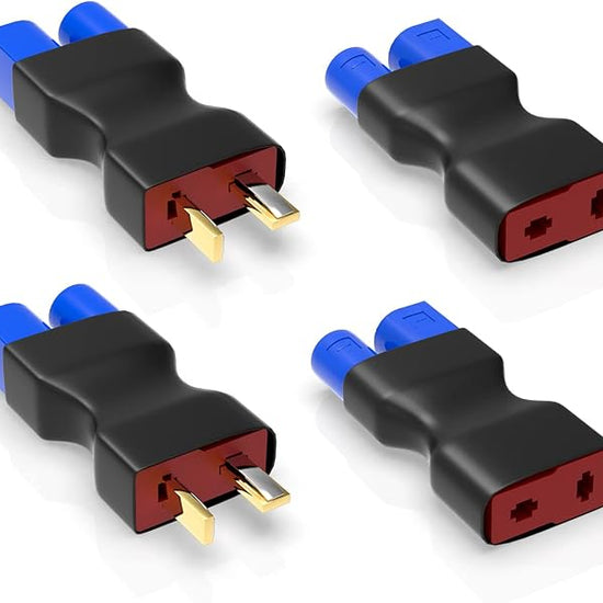 4pc T Plug to EC3 Adapters for RC Servo & Receiver Connections-EXHOBBY LIMITED.