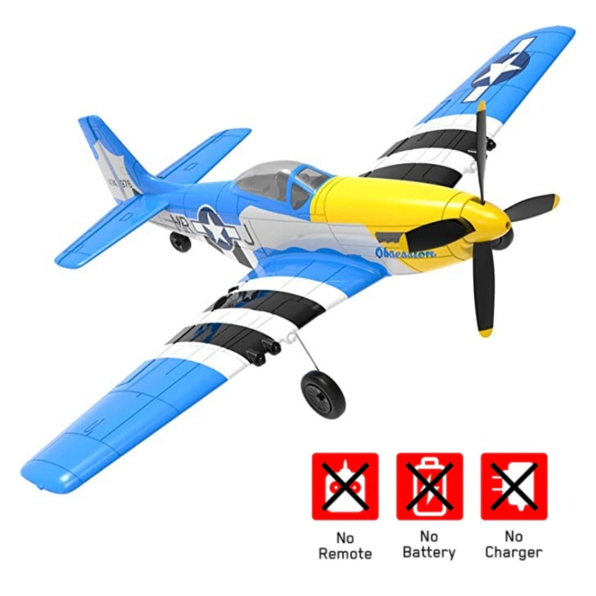 VOLANTEXRC P-51D Mustang (76105V2 Blue) PNP without Radio, Battery & Charger-EXHOBBY LIMITED.