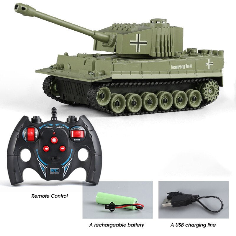 RC Tank 7Ch 2.4G 1/30 Remote Control Crawler Tank Model World War Military Truck Simulation sound Tiger Toys for Boys Kids Gifts-EXHOBBY LIMITED.