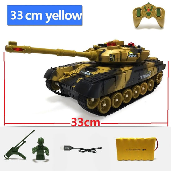 33CM Super RC tank launch cross-country tracked remote control vehicle charger battle boy toys for boys kids children Gift-EXHOBBY LIMITED.