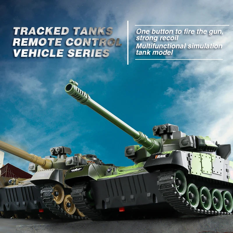 1/30 Large Rc Tank Battle Car Remote Control War Tanks Model Crawler Radio Control Machine Toys for Boy Children Kids Toys Gift-EXHOBBY LIMITED.