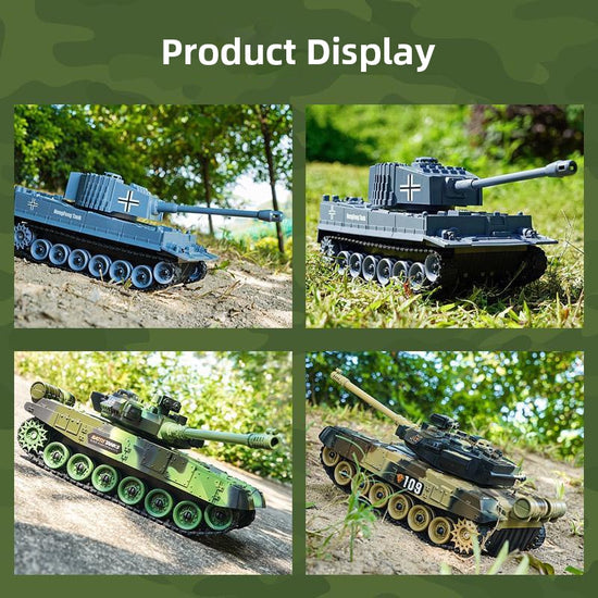 RC Tank 7Ch 2.4G 1/30 Remote Control Crawler Tank Model World War Military Truck Simulation sound Tiger Toys for Boys Kids Gifts-EXHOBBY LIMITED.