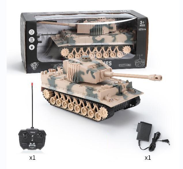 RC Tank 7Ch 2.4G 1/30 Remote Control Crawler Tank Model World War Military Truck Simulation sound Tiger Toys for Boys Kids Gifts-EXHOBBY LIMITED.