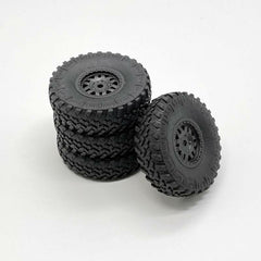 4 Pièces Roues de Camion pour RC Camion Crossy 1/16 (ROUGE)