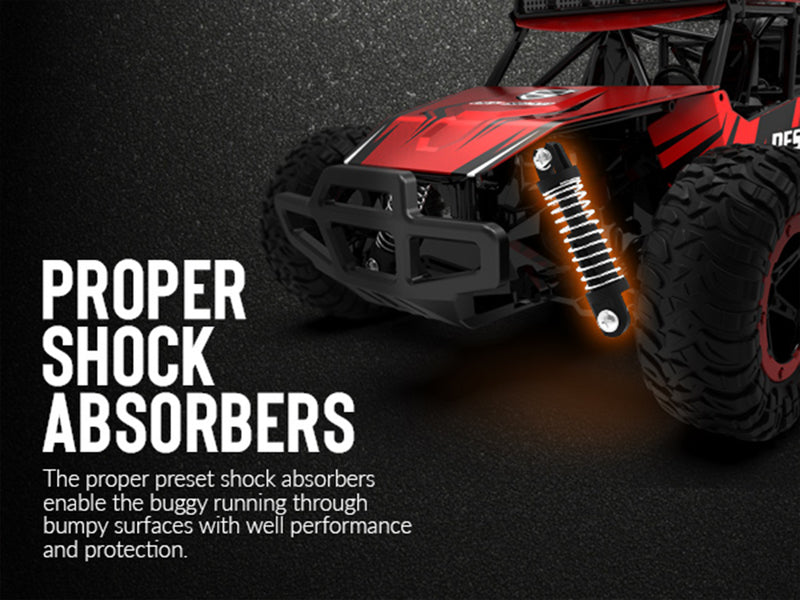 RACENT Desert Racer 1/16 RC Car for Kids All Terrain Remote Control Car RC Rock Crawler