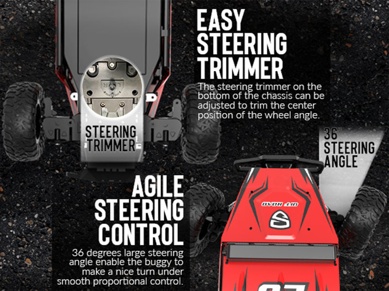 RACENT Desert Racer 1/16 RC Car for Kids All Terrain Remote Control Car RC Rock Crawler