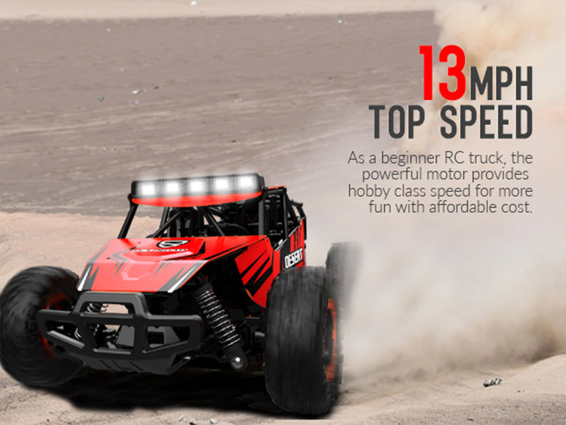 RACENT Desert Racer 1/16 RC Car for Kids All Terrain Remote Control Car RC Rock Crawler