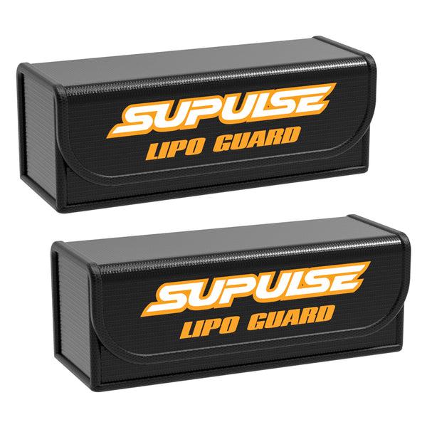 SUPULSE Lot de 2 sacs de rangement Lipo ignifuge antidéflagrant pour le chargement et le stockage de la batterie