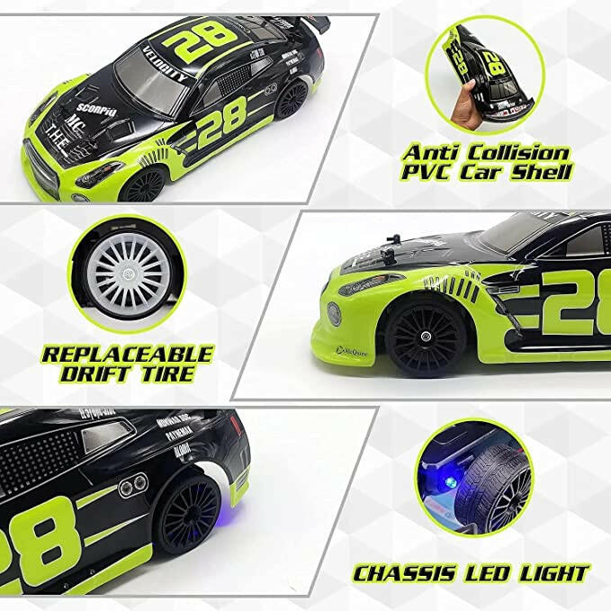 Racent 1:14 Scale Hight Speed Remote Control Sport Racing Drift Car RTR with LED Lights.