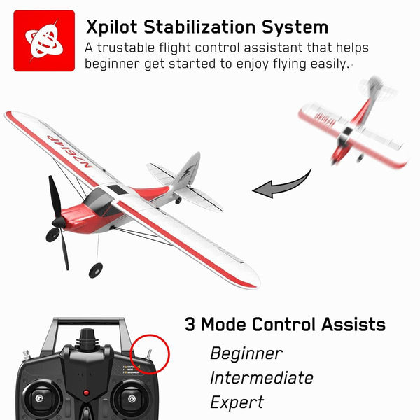 VOLANTEXRC Sport Cub 500 4Ch RC Trainer Airplane w- 6-Axis Gyro One-key Aerobatic Park flyer (761-4)PNP.