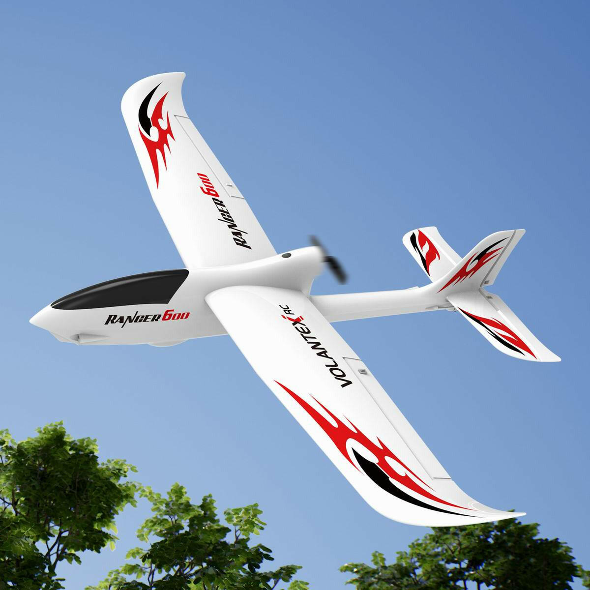 VOLANTEXRC Ranger600 RC Glider w- Xpilot Stabilizer and One Key U-turn for Kids (761-2) RTF.