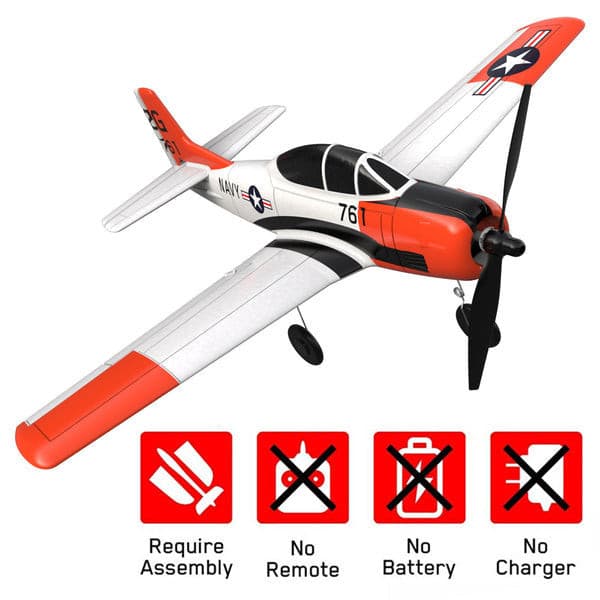 VOLANTEXRC T-28 Trojan 4CH Airplane with Xpilot Stabilizer - One-key Aerobatic RTF 761-9 - EXHOBBY