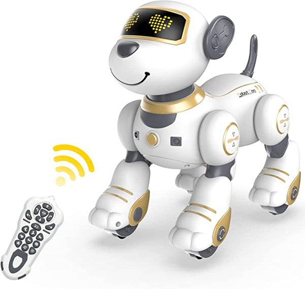 STEMTRON Programmable Interactive & Smart Dancing Remote Control Robot Dog Toy for Kids(Gold).