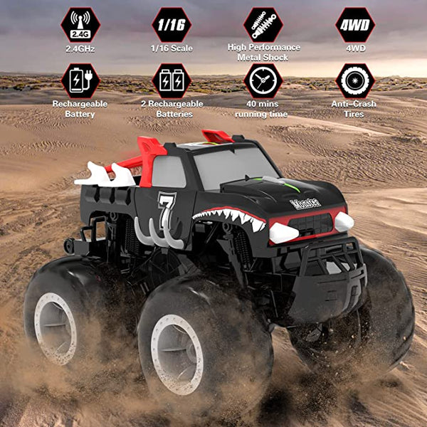 Amphibious Remote Control Car All Terrain Off-Road Waterproof RC Monster Truck for Kids.