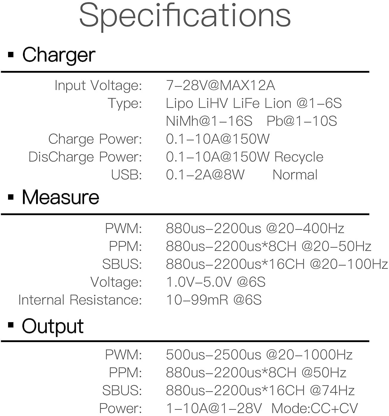 SUPULSE S6 Balance Charger Discharger for 1S-6S LiPo Battery NiMH/NiCD/Li-PO/Li-Fe/Pb with Power Supply - EXHOBBY